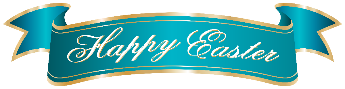 Banner that says Happy Easter.
