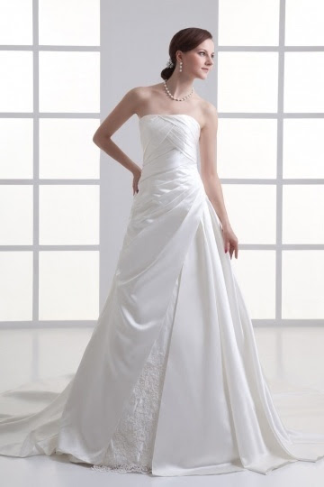 Somit wird aus einem kleinen kostüm ein glanzvolles langärmeliges hochzeitskleid für den großen auftritt. Gunstig Elegantes Langes A Linie Ivory Brautkleider Aus Satin Online Verkauf Persun