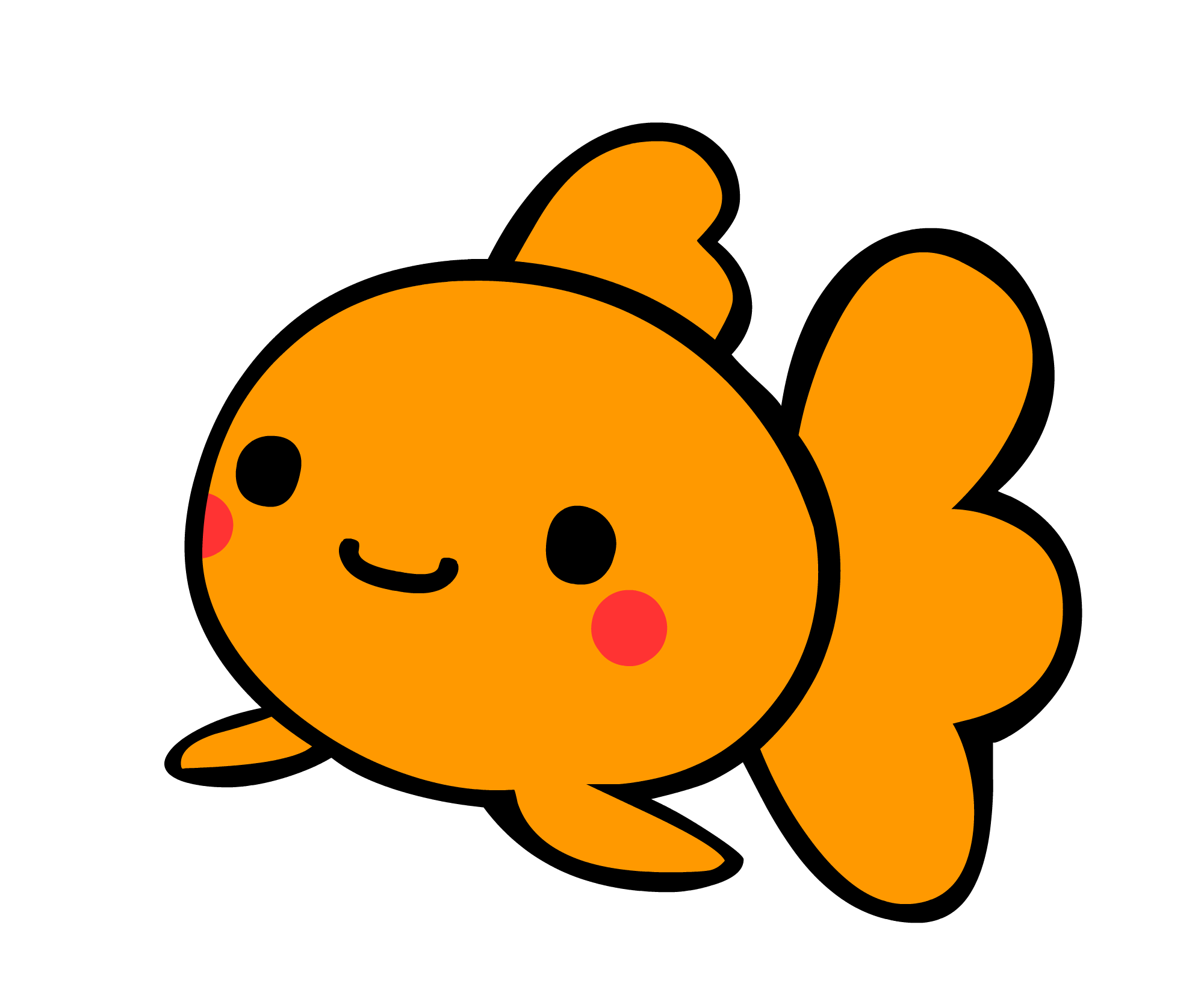 最高の動物画像 ロイヤリティフリー金魚 イラスト 簡単 かわいい