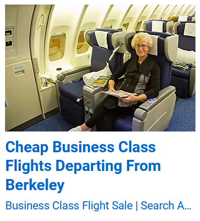 Ad promoting cheap flights from Berkeley, where there is no airport.