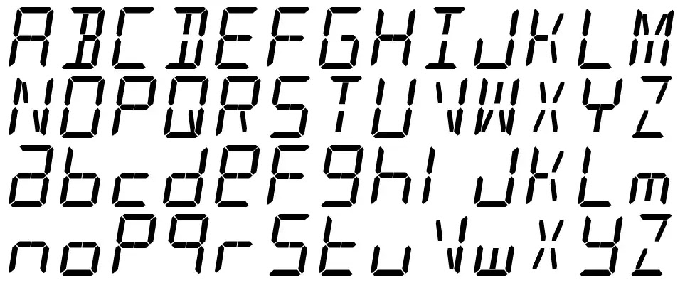The font is fixed space, so is fine for animation without shifting left or right. Alarm Clock Font By David J Patterson Fontriver