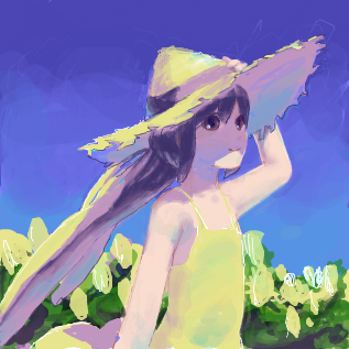 美しい花の画像 元の麦わら帽子 イラスト 女の子