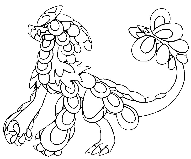 Adorable pokemon character from clip art series. Coloring Pages Pokemon Kommo O Drawings Pokemon