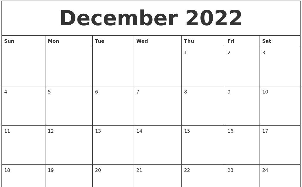 2022 calendar printable one page free printable