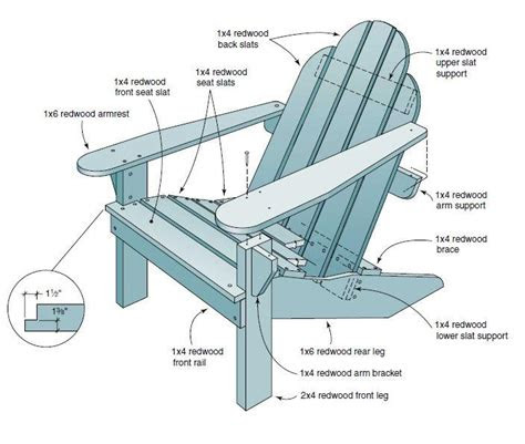 Extra Large Adirondack Chair Plans DIY Woodworking 