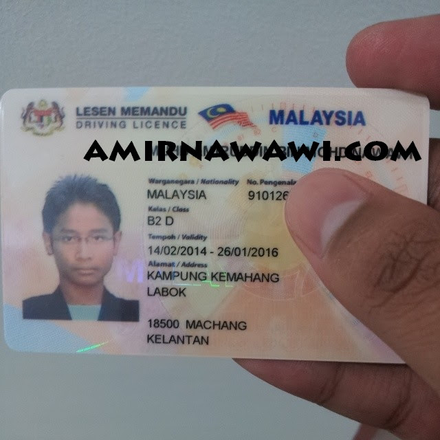 contoh no lesen memandu