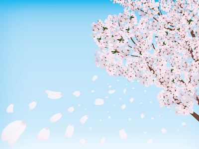 √1000以上 リアル 桜 散る イラスト 199650