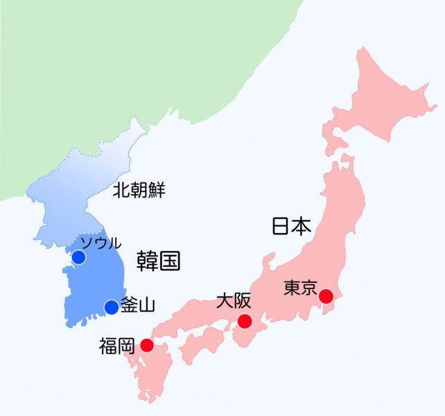 0以上 韓国の地図 韓国の地図 日本