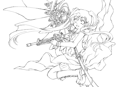 [最も人気のある！] 線画 塗り絵 可愛い 女の子 134217