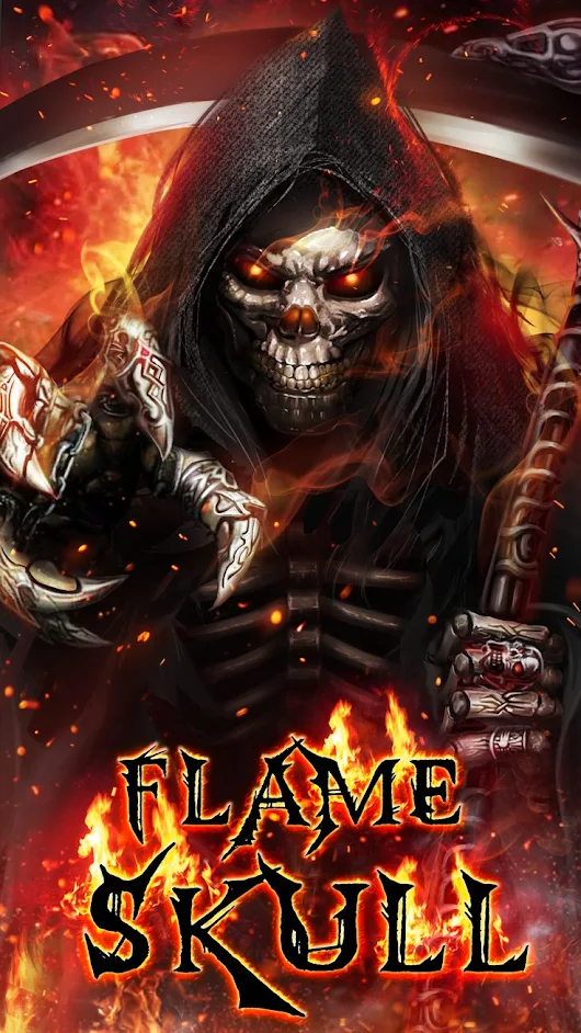 Flame skull live wallpaper! | Android live wallpapers from Ahatheme | Pinterest | Live wallpapers, Wallpaper and Grim reaper