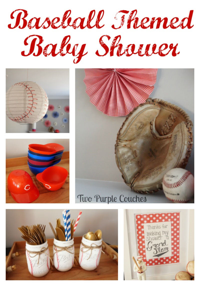 Keisha, of cupcake wishes and birthday dreams. Baseball Themed Baby Shower Two Purple Couches