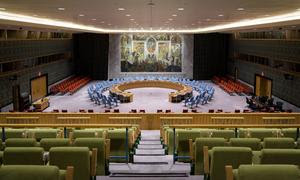 Vista de la Sala del Consejo de Seguridad de la ONU.