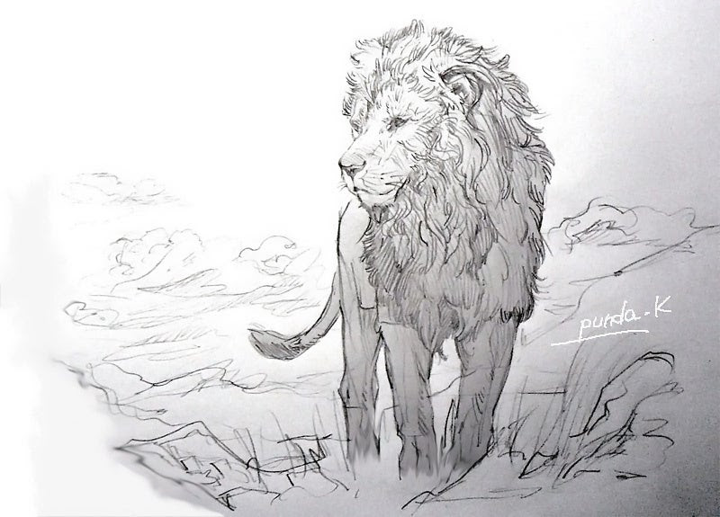 最高のリアル 白黒 ライオン イラスト ただのディズニー画像