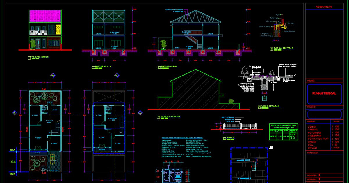  Download  Desain  Rumah  2  Lantai  Autocad Gratis