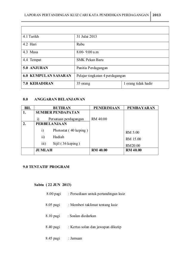 Contoh Soalan Kuiz Badminton - Soalan bz