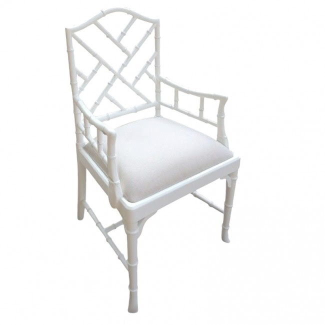 The solid wood frame is hand carved to simulate bamboo. Charlotte Chinese Chippendale Dining Chairs
