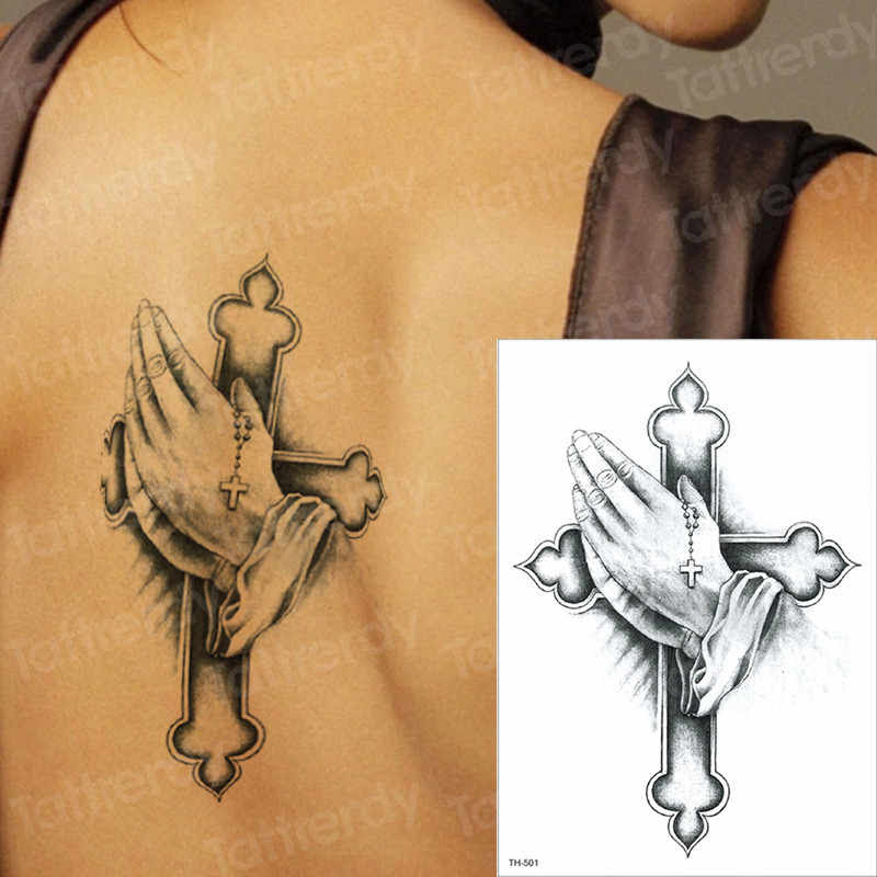 Tato Salib  Di Tangan 3d tattoo  design
