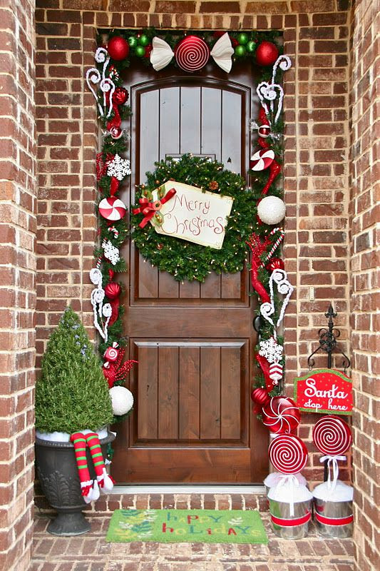 Find great products for holiday decorating and entertaining from top brands. Top Christmas Door Decorations Christmas Celebration All About Christmas