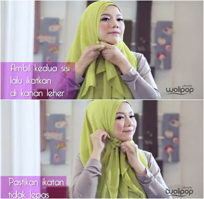 jilbab tanpa paris jarum tutorial Hari Raya untuk ...