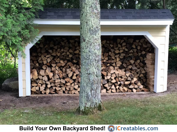 Icreatables Firewood Shed Plans ~ custom built sheds