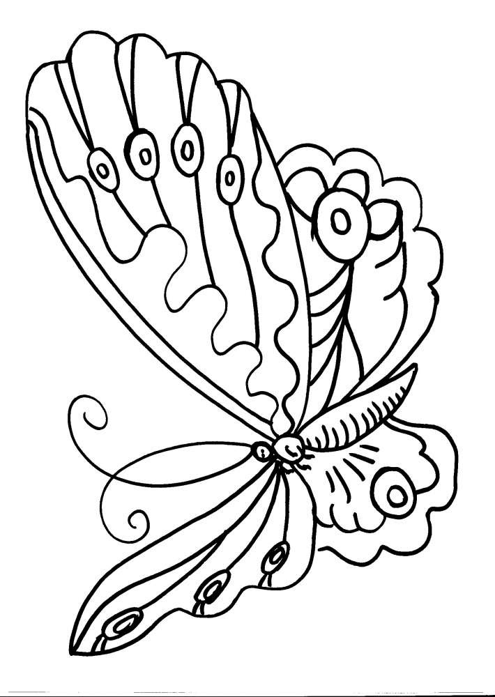 Esegui il download di questo vettoriale stock: Disegno Farfalla Da Colorare Disegno Farfallina Da Colorare