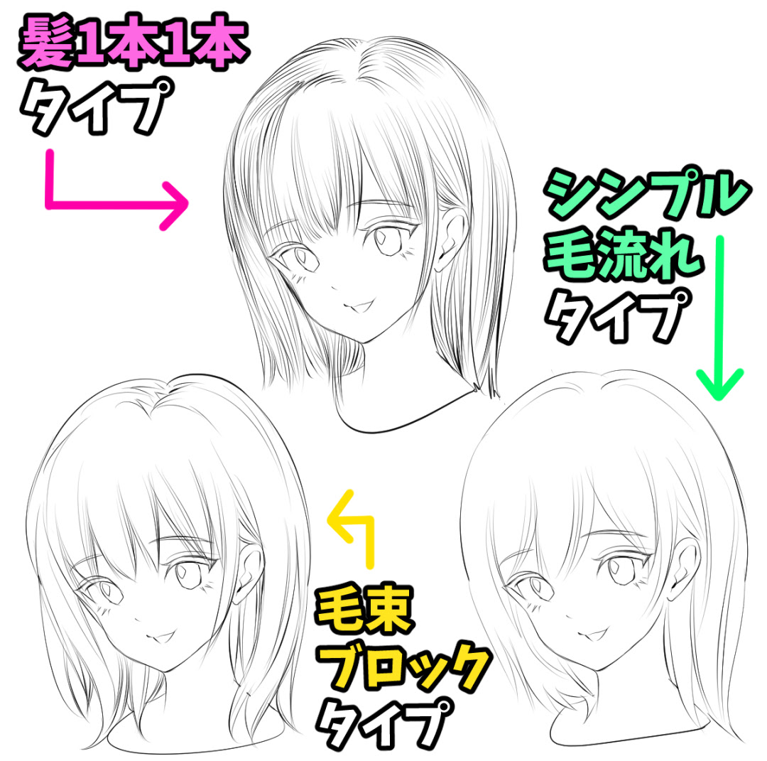 トップ100女子 可愛い 髪型 イラスト 最も人気のある髪型