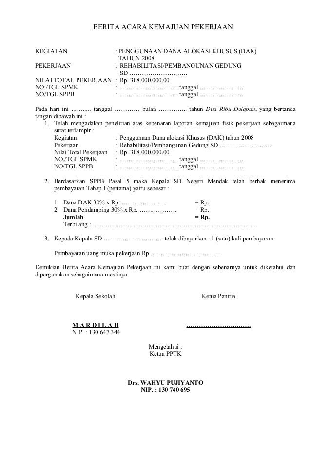 Contoh Berita Acara Kegiatan Lomba - Contoh Yes