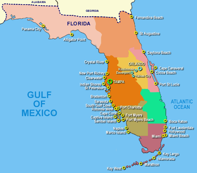 map florida west coast 25 Unique Florida Gulf Cities Map map florida west coast