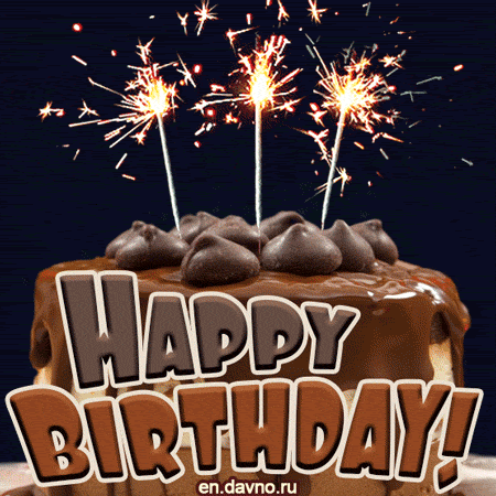 Cake Happy Birthday Chocolate Cake Gif
