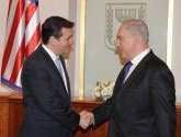 Israeli Prime Minister Benjamin Netanyahu meets with Texas senator Ted Cruz at Netanyahu's office in Jerusalem