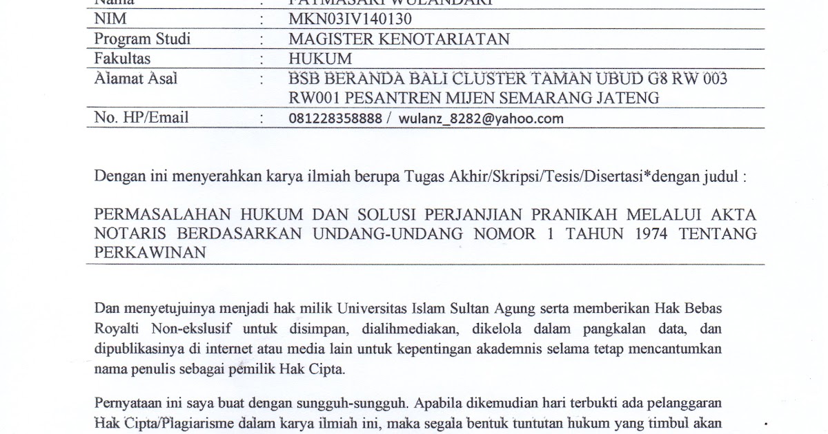 Contoh Surat Perjanjian Pra Nikah / Apa yang akan kita pelajari kali