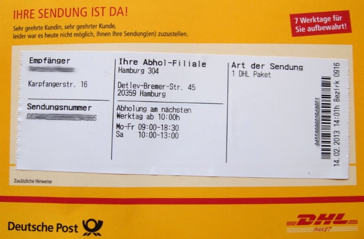 Absender Empfanger Paket