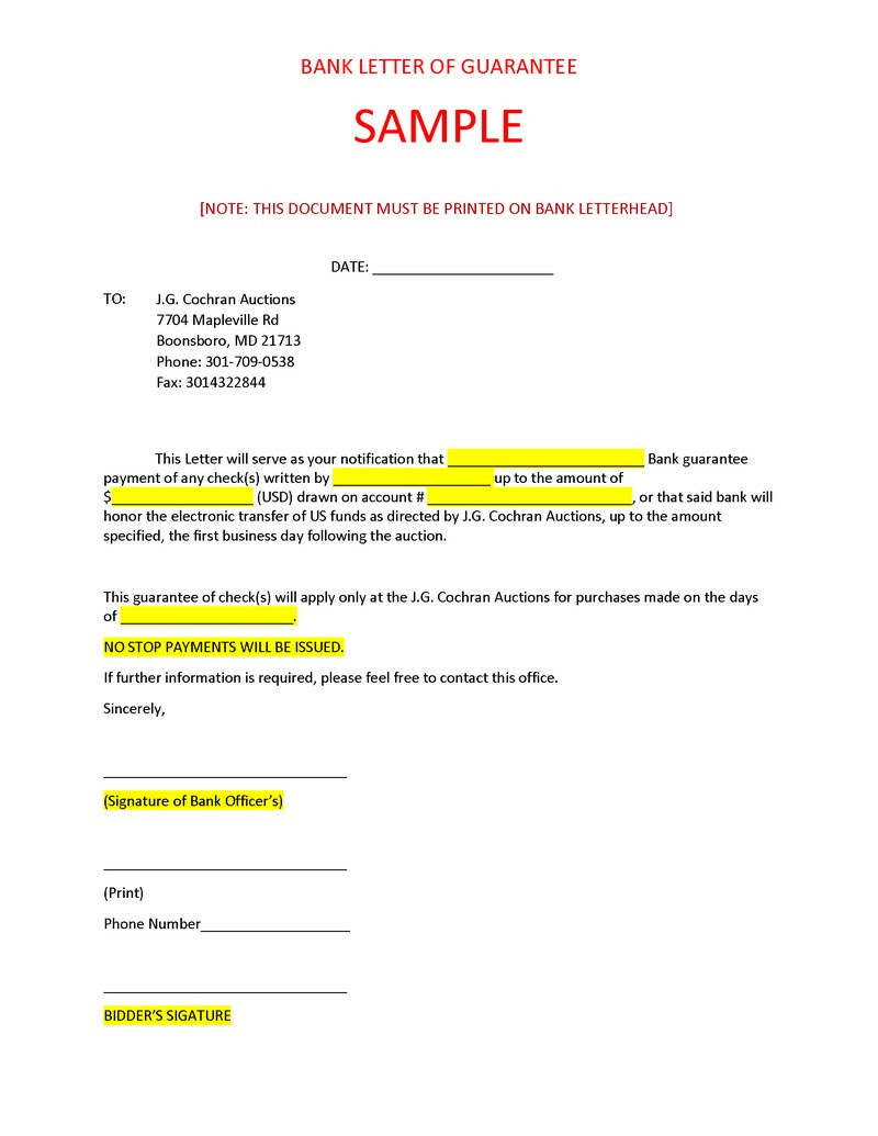 The bank will give you 14 digit code on their letterhead.you have to register this code where you are going to custom clearance of your goods. Bank Letter Sample For Cochran Auctions Llc