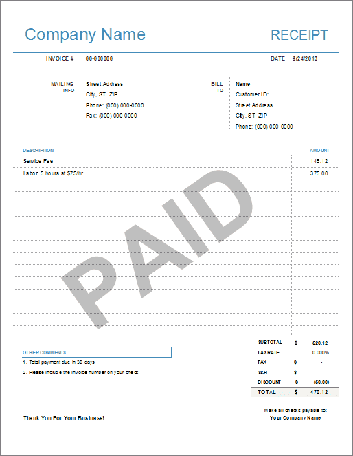 Contoh Invoice Excavator - Marhaban Ya Ramadhan