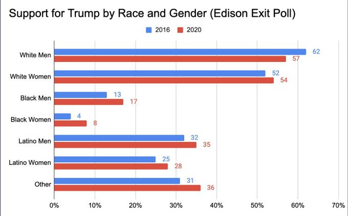 Chart of voters by race