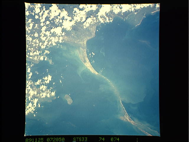 El puente de Rama visto desde el espacio.