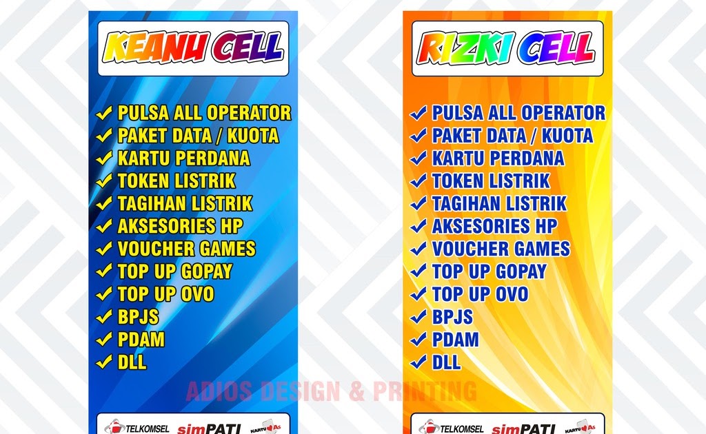 Spanduk Buat Jualan Pulsa - gambar contoh banners