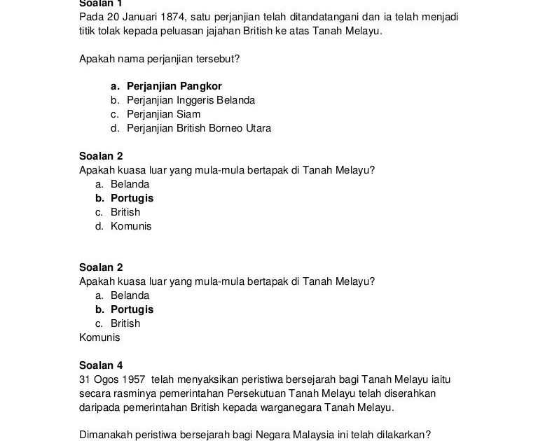 Contoh Soalan Kuiz Ramadhan - Cheveux u