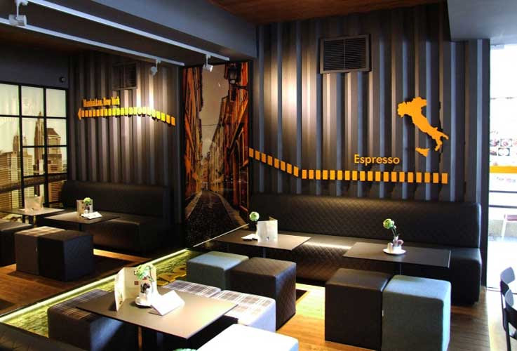 Desain Cafe Kontemporer Dengan Outdoor Desain Interior 