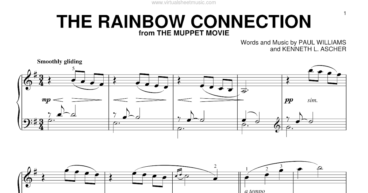 Printable Free Rainbow Connection Piano Sheet Music Free Pdf / The