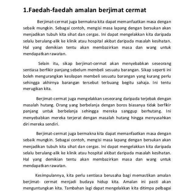 Contoh Karangan Amalan Menabung - Contoh 317