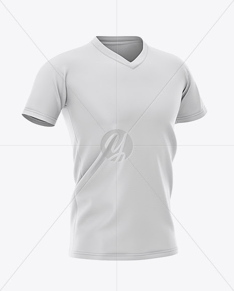 Download 626+ Mens Rugby Kit With V-Neck Jersey Mockup Halfside View Best Free Mockups