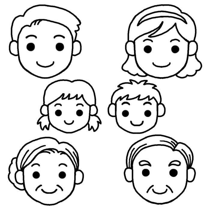家族 イラスト 無料 白黒 Hōmuaidea
