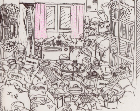 ベストファッショントレンド 元の汚い 部屋 イラスト