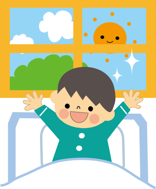 心に強く訴える早寝 早起き 生活 リズム イラスト 動物ゾーン