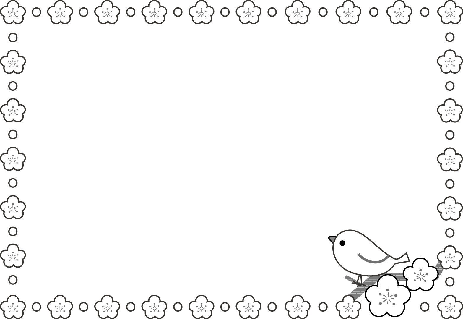 ユニークイラスト 無料 枠 フレーム 白黒 最高の動物画像