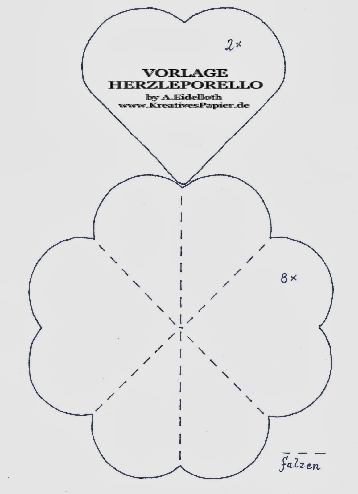 Stempeleinmaleins: Herz-Leporello - heart-leporello