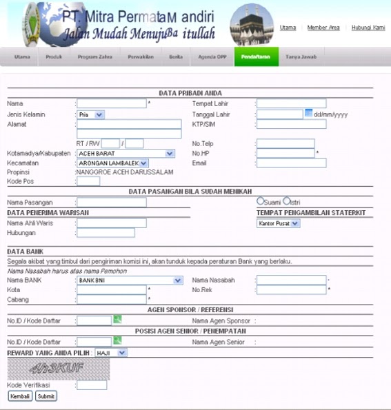 Contoh Formulir Biodata Diri Lengkap - Fontoh