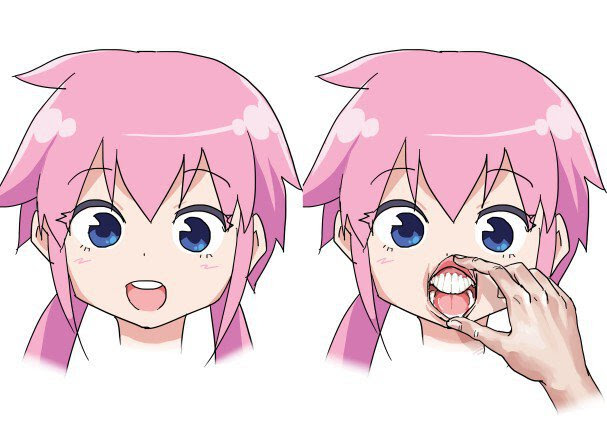最高のイラスト画像 元の笑顔 女の子 笑う イラスト