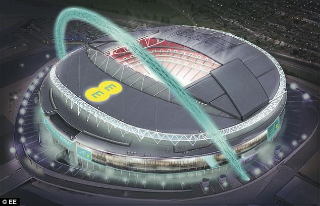 Elsewehre in the sports arena, Deutsche Telekom unveiled plans for a Smart Stadium. It takes information from seat sensors and cameras to recognise trouble spots. These plans follow last week's announcement that EE has partnered with Wembley Stadium, pictured, to give fans event details, stadium and travel information